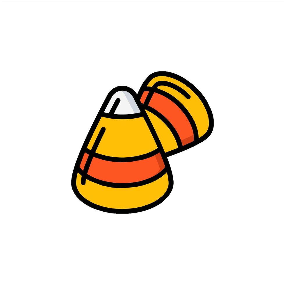Candy corn icon on white background vector