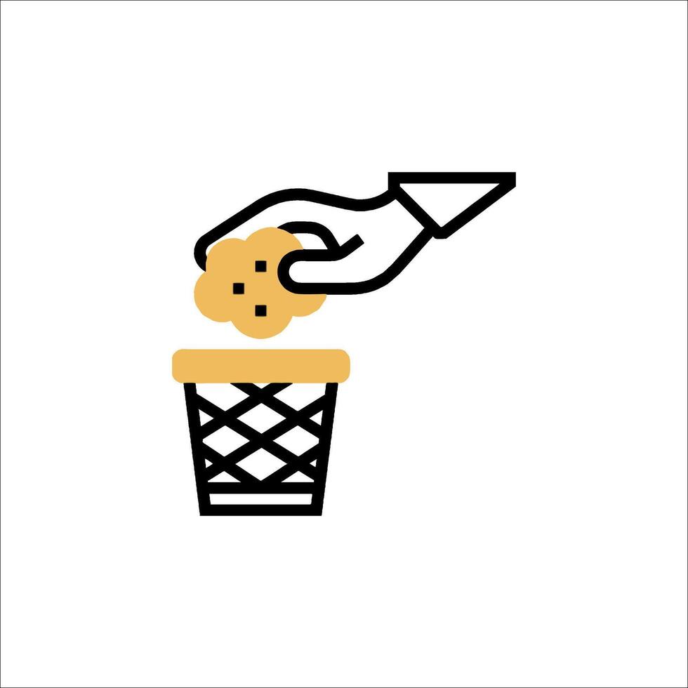 Cookie in basket icon illustration vector