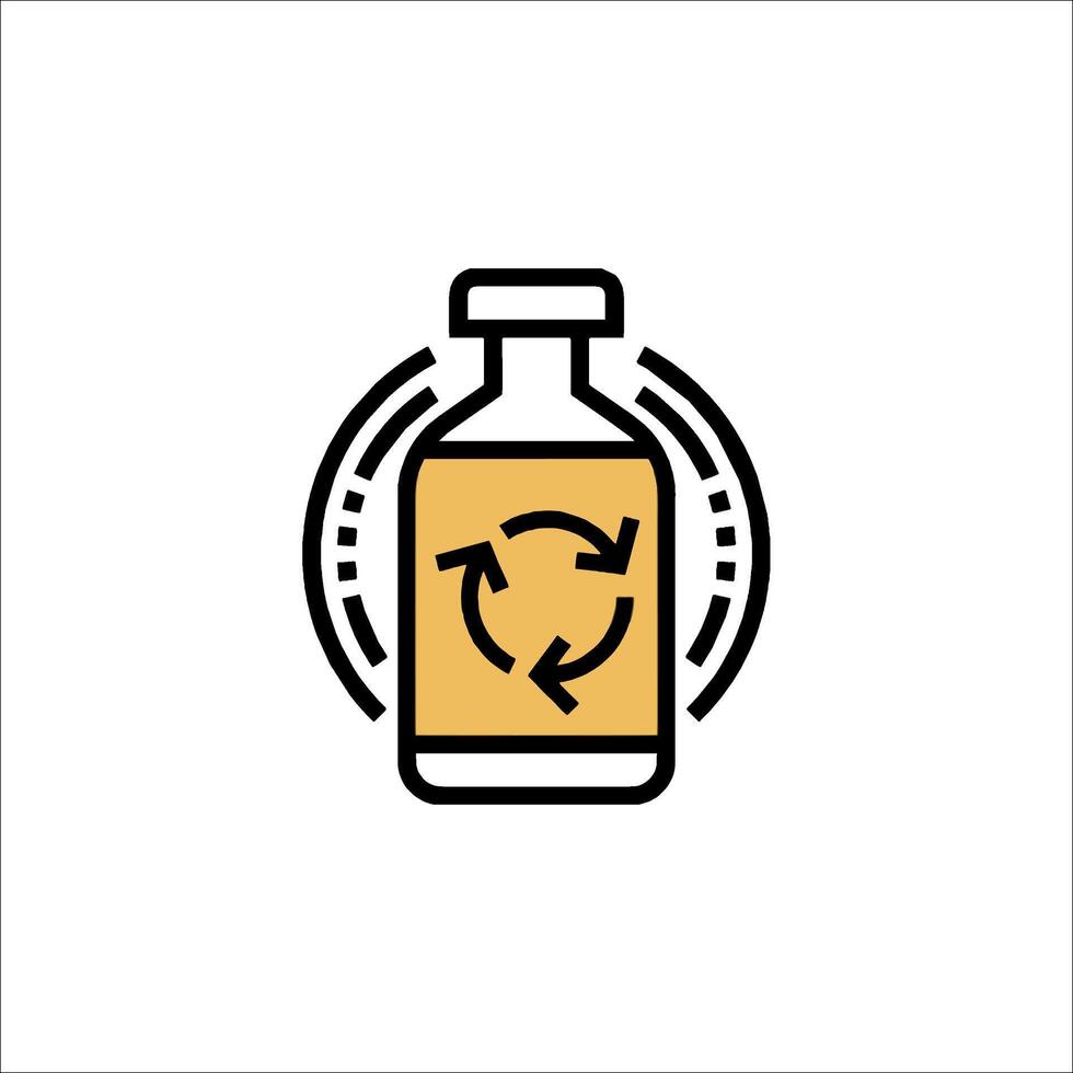 A bottle with a bottle of alcohol and a bottle of water vector
