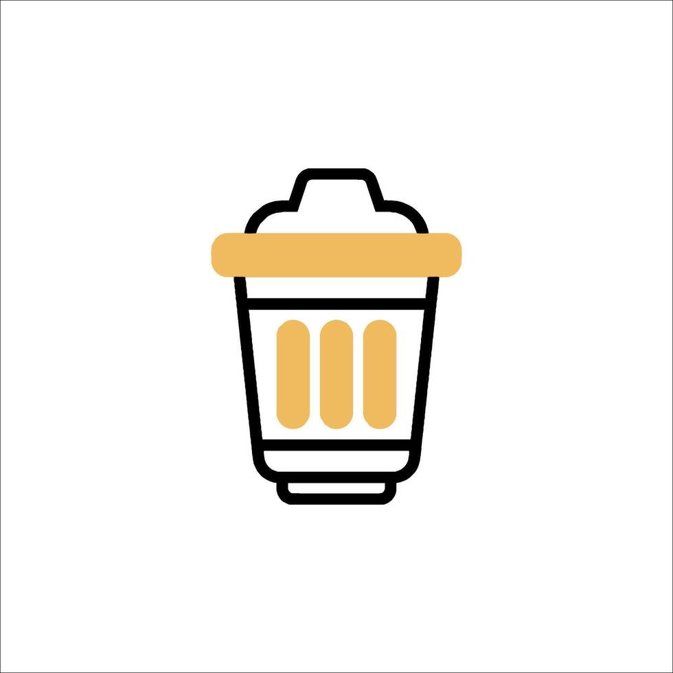 A trash can icon on a white background vector