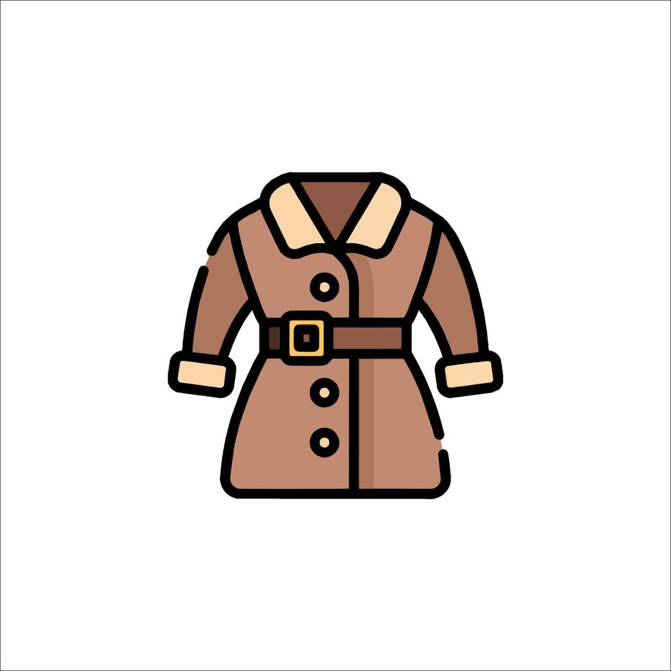 A coat icon on a white background vector