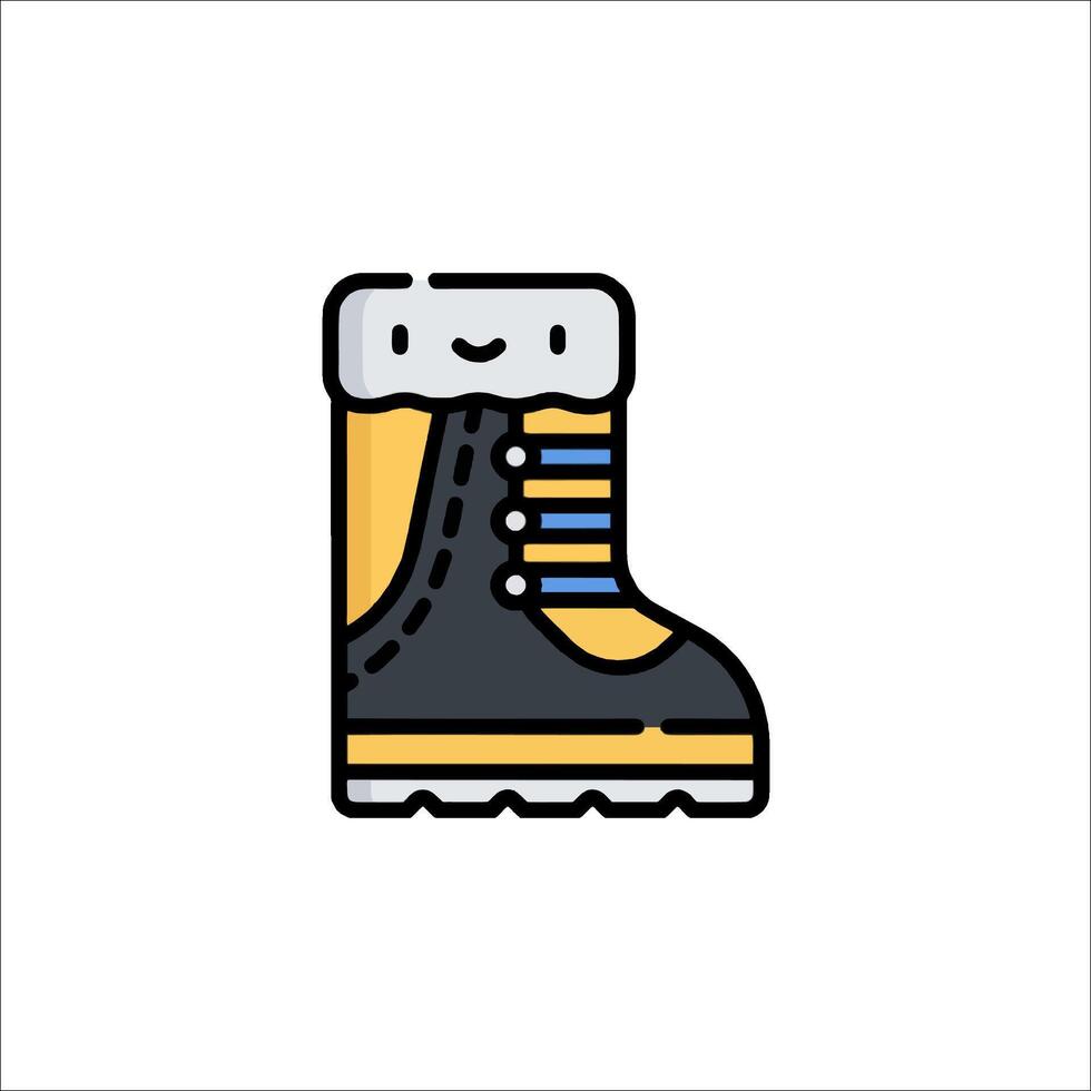 Winter boots icon illustration vector