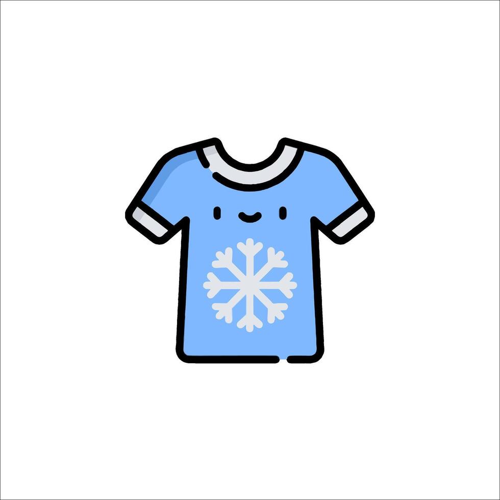 A t - shirt with a snowflake on it vector