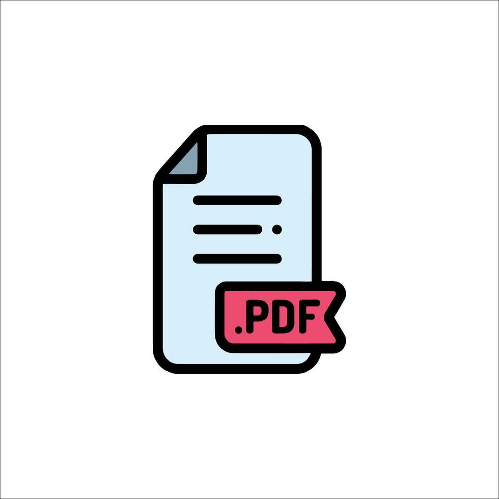 Pdf icon illustration vector