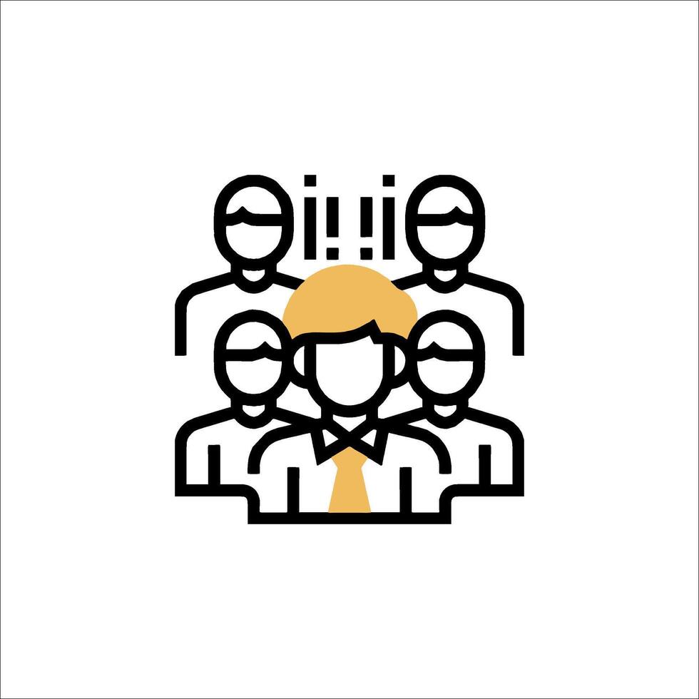 A group of people in a meeting room icon vector
