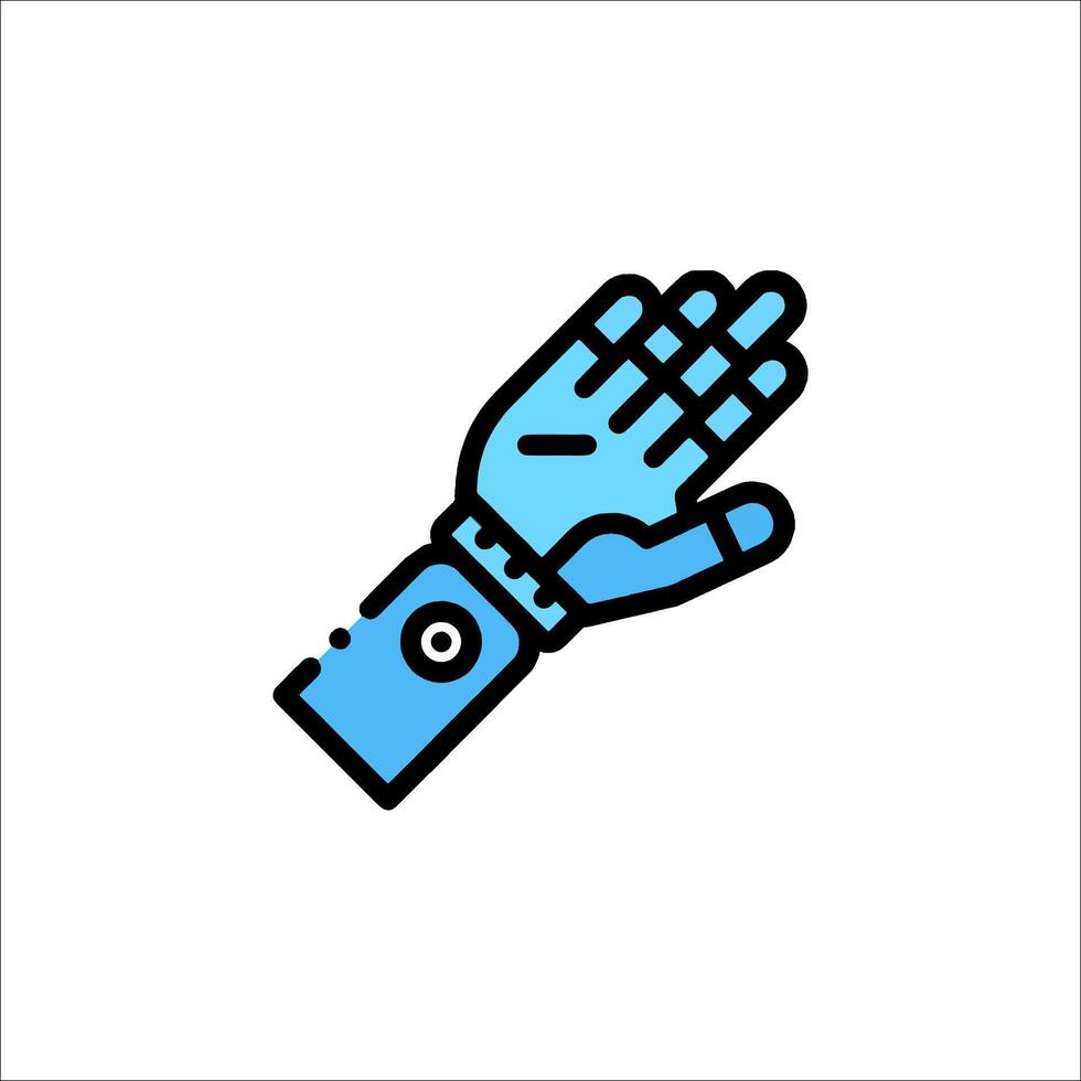 Robotic hand icon illustration vector