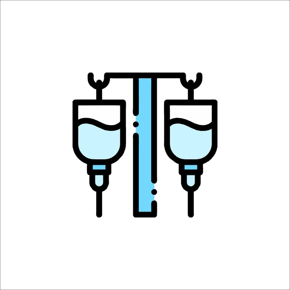 A drip with two bottles on it vector