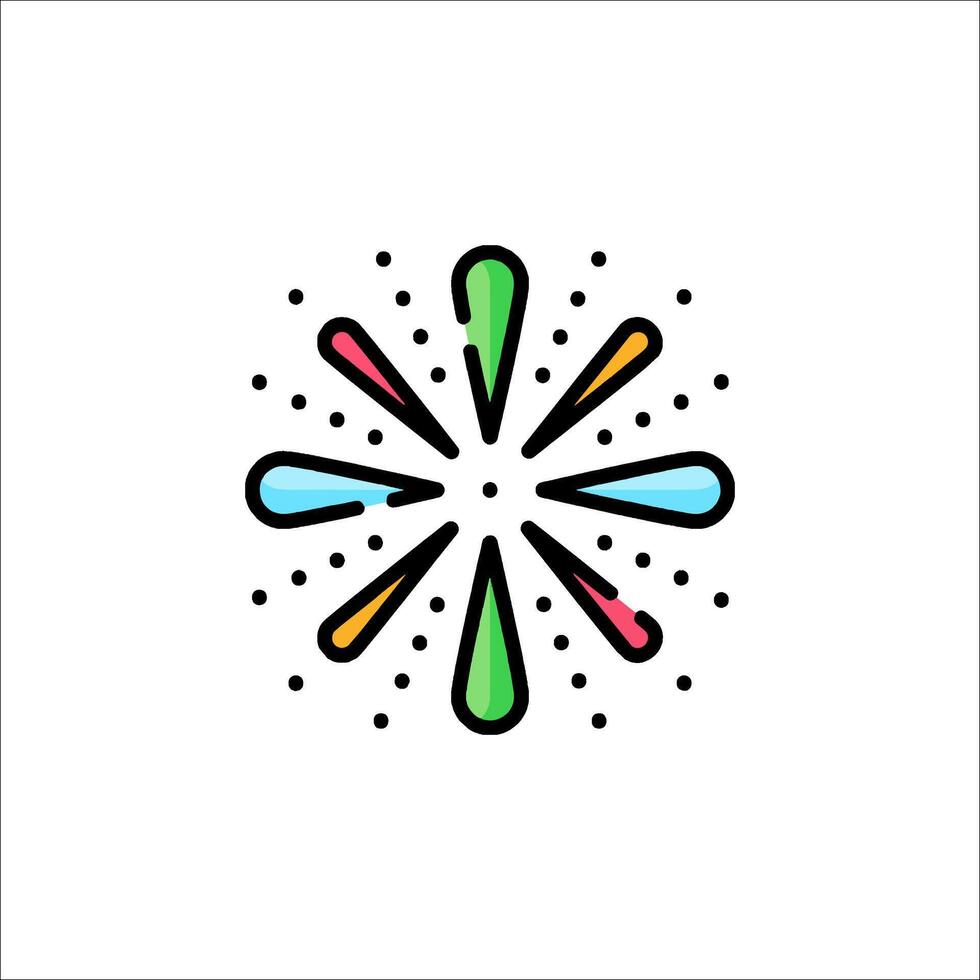 A colorful starburst icon on a white background vector
