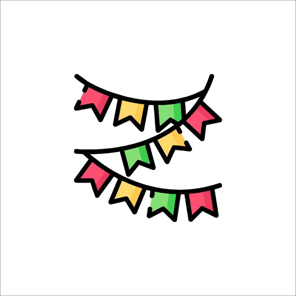 A colorful banner with a red, green and yellow flag vector