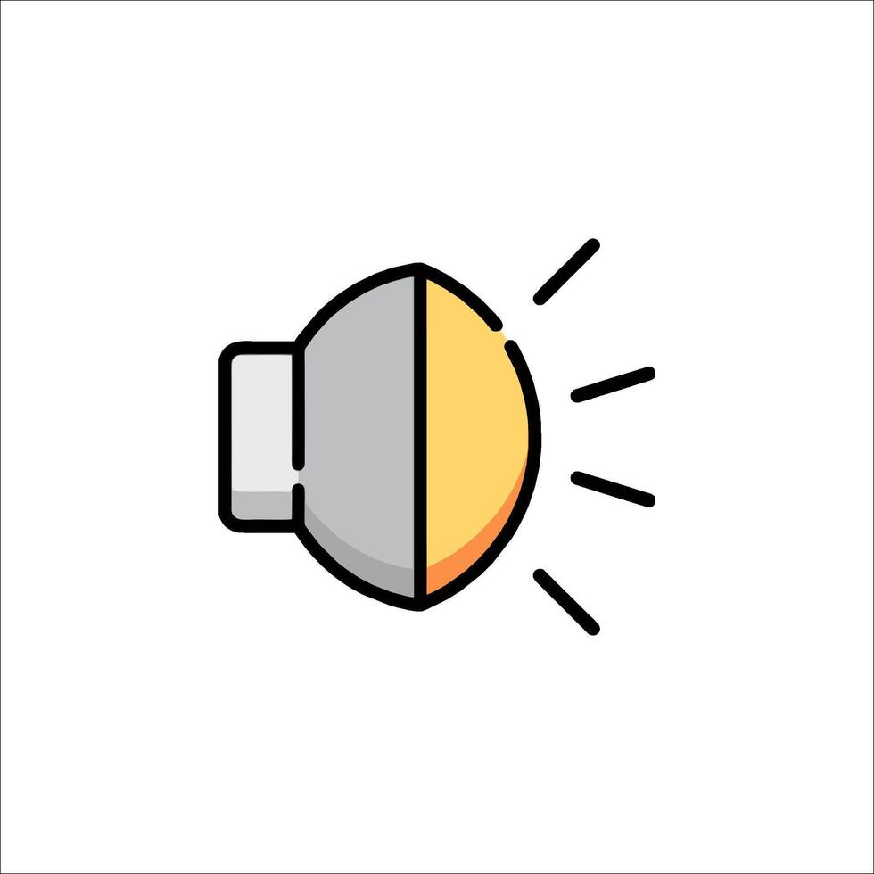 A light bulb icon on a white background vector