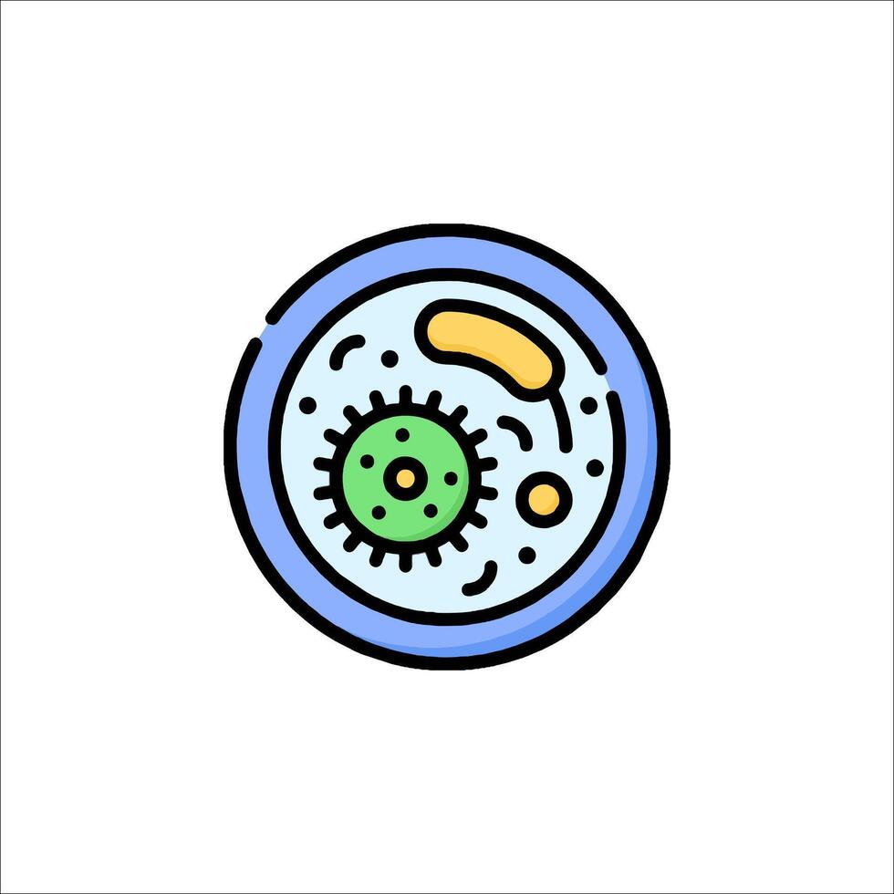 A blue and green circle with a gear in it vector