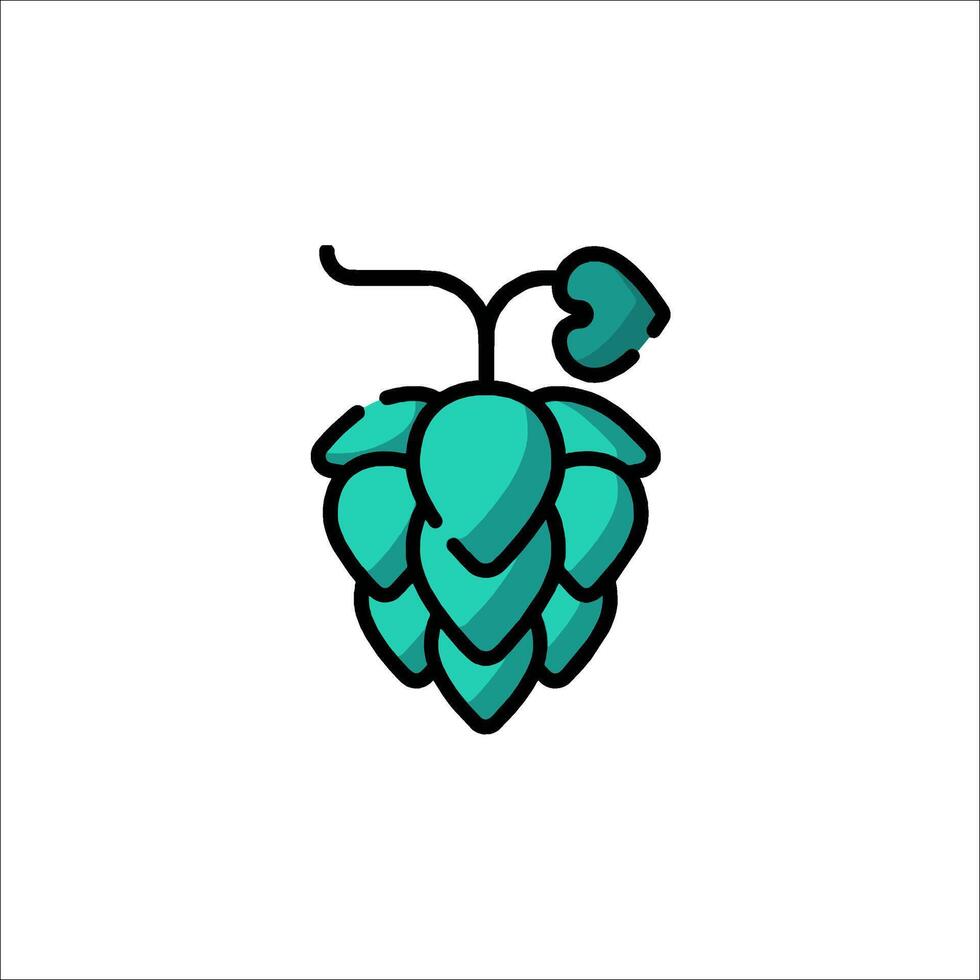 A green hop hop icon on a white background vector