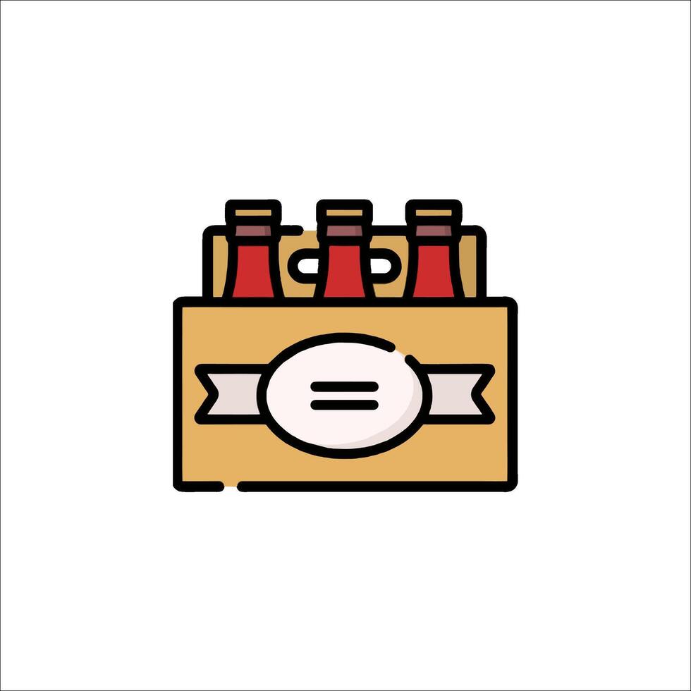 Beer box icon illustration vector