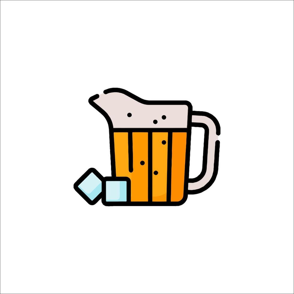 Beer pitcher icon vector