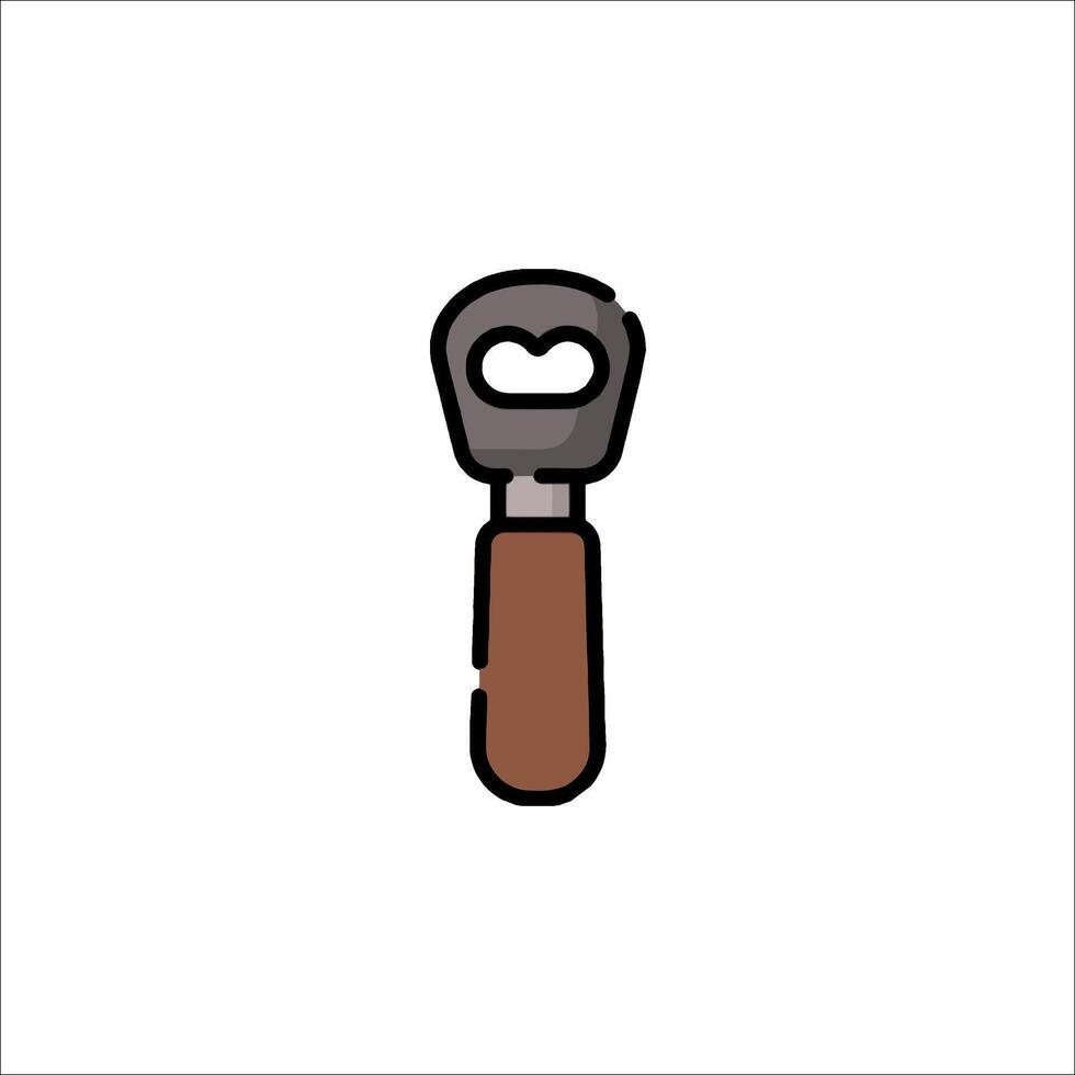 A beer bottle opener icon on a white background vector