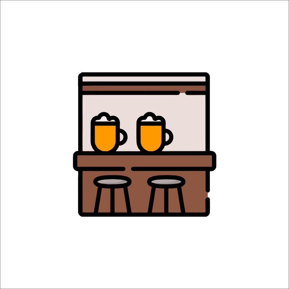 Beer bar icon illustration vector