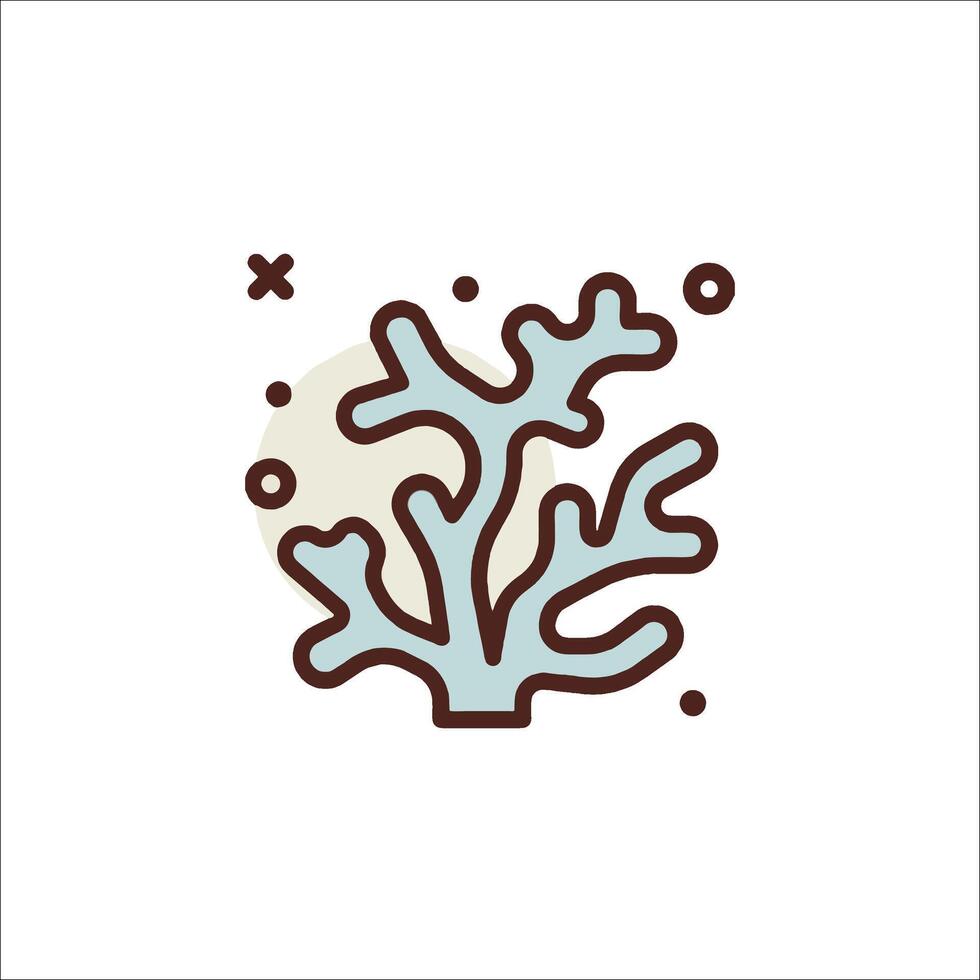A coral reef icon on a white background vector