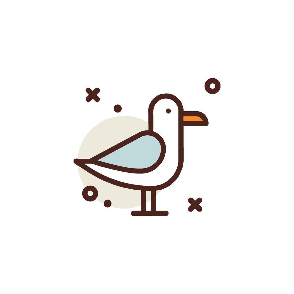 Seagull icon illustration vector