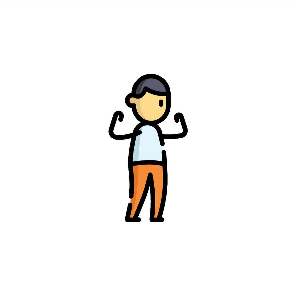 A man with a fist raised in the air vector