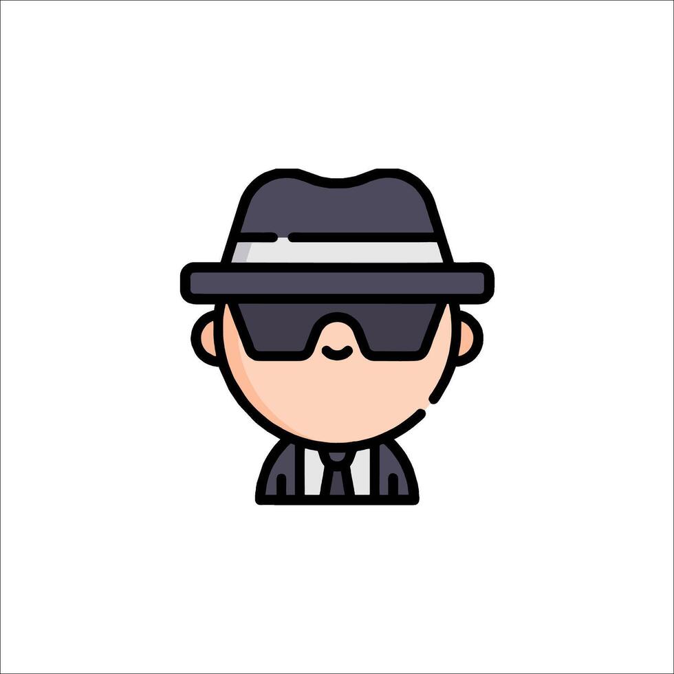 A cartoon character wearing a hat and sunglasses vector