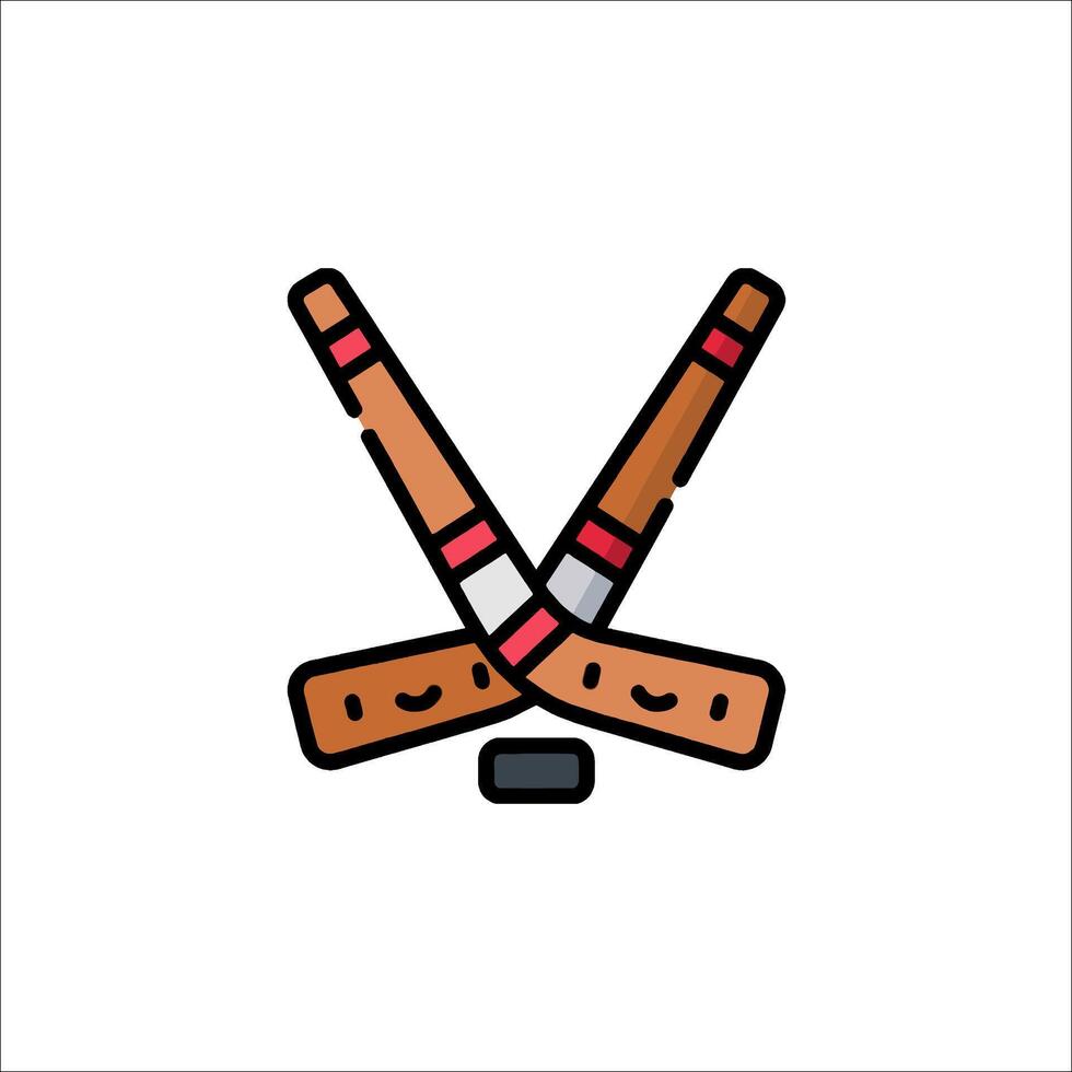 Ice hockey logo illustration vector