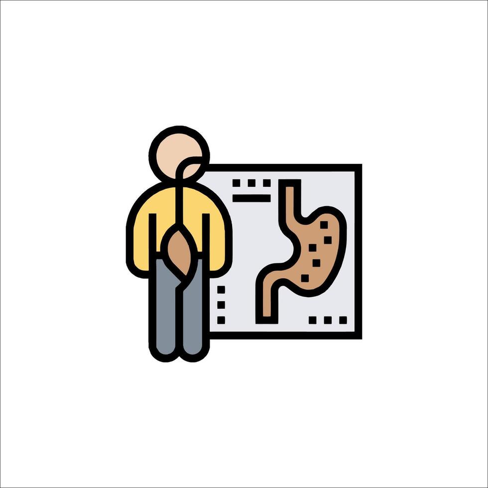 A man with a stomach on a white background vector