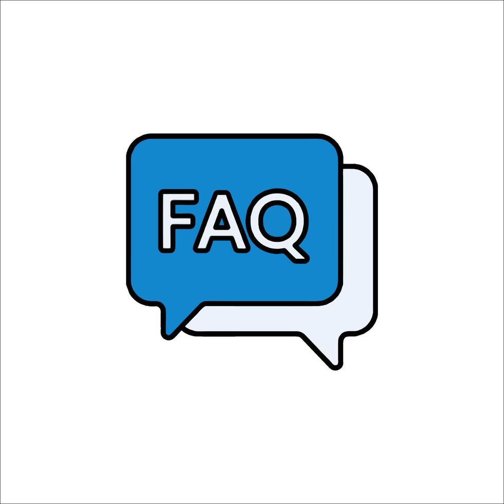 Faq icon illustration vector