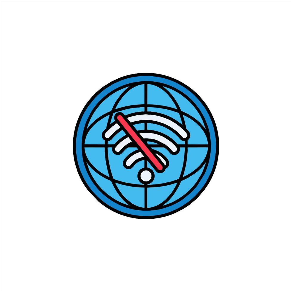 The wifi icon is shown in a blue circle vector