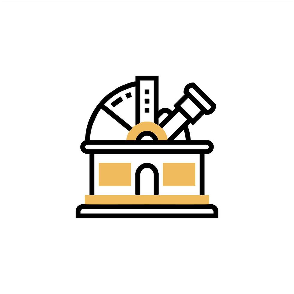 A line drawing of a machine with a clock on top vector