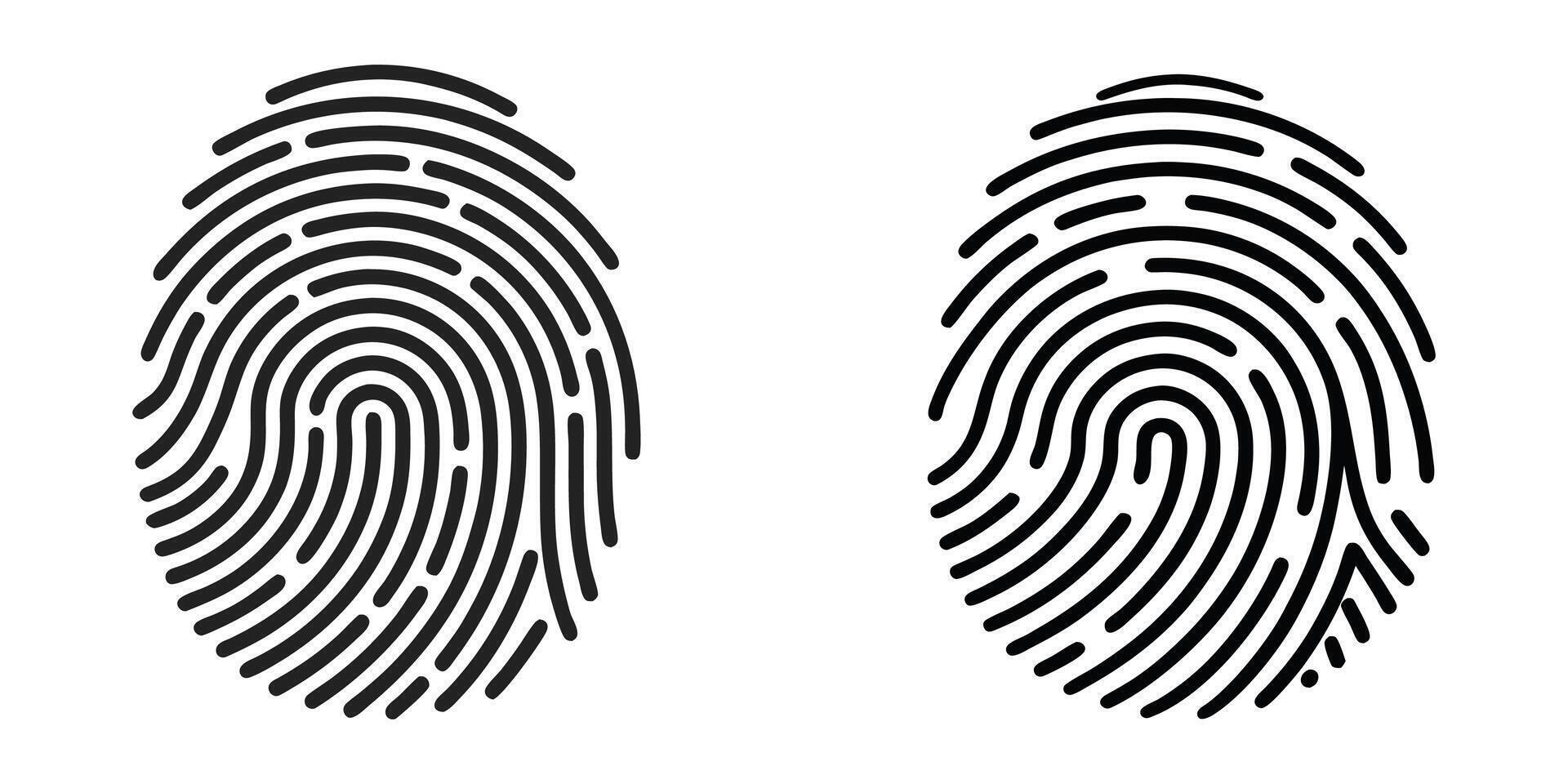 Fingerprint Icon Design..Biometric Identification Symbol vector