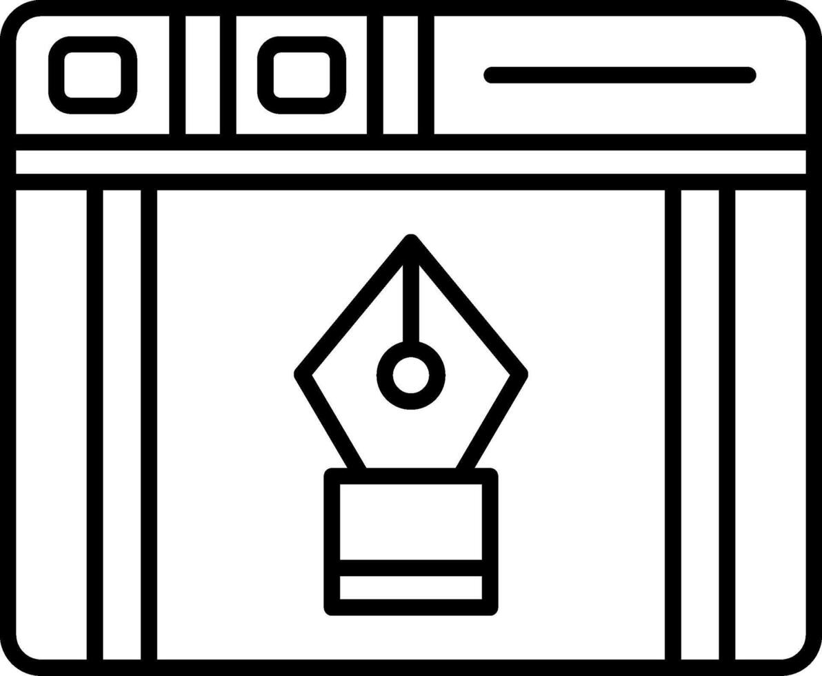 Fountain Pen Icon Design Symbol vector
