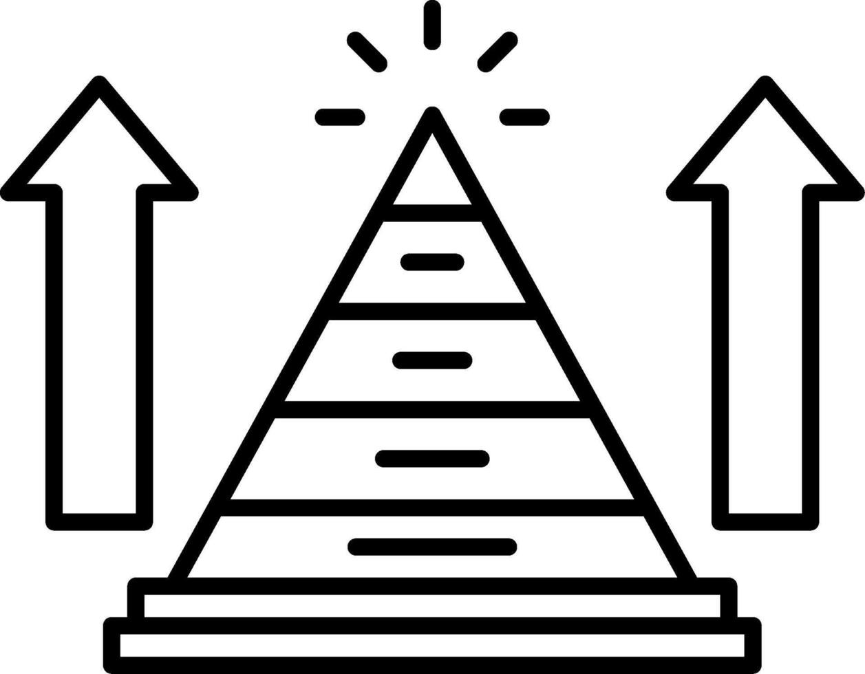 Pyramid Chart Icon Design Symbol vector