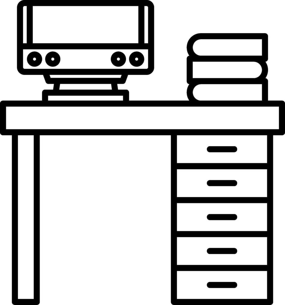 Office Desk Icon Design Symbol vector