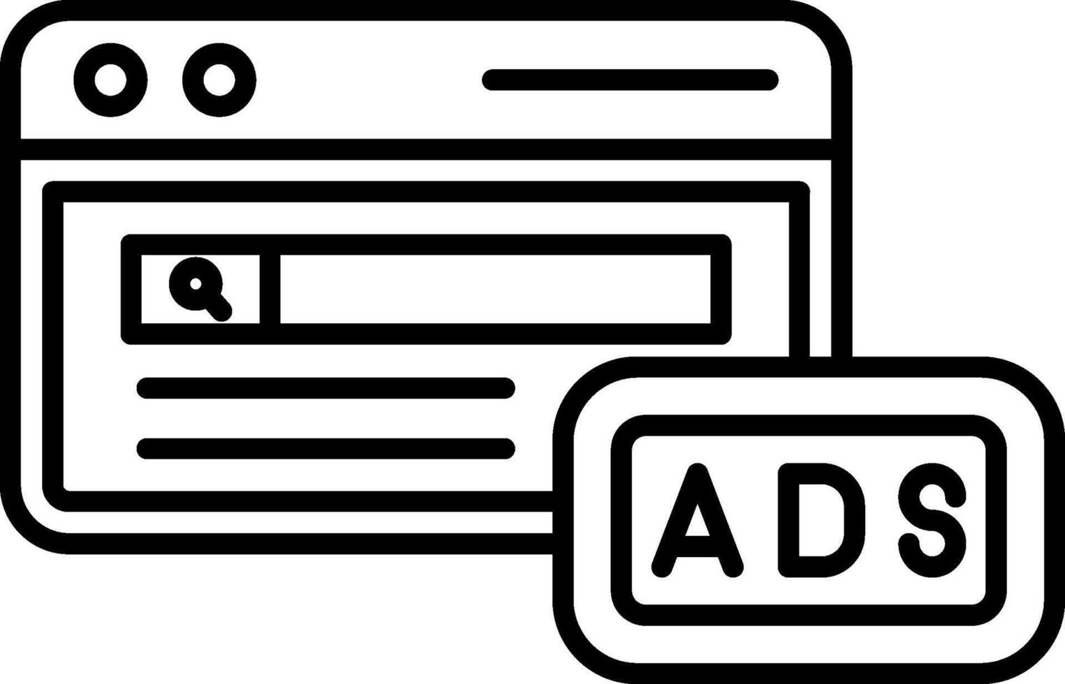 Ads Icon Design Symbol vector