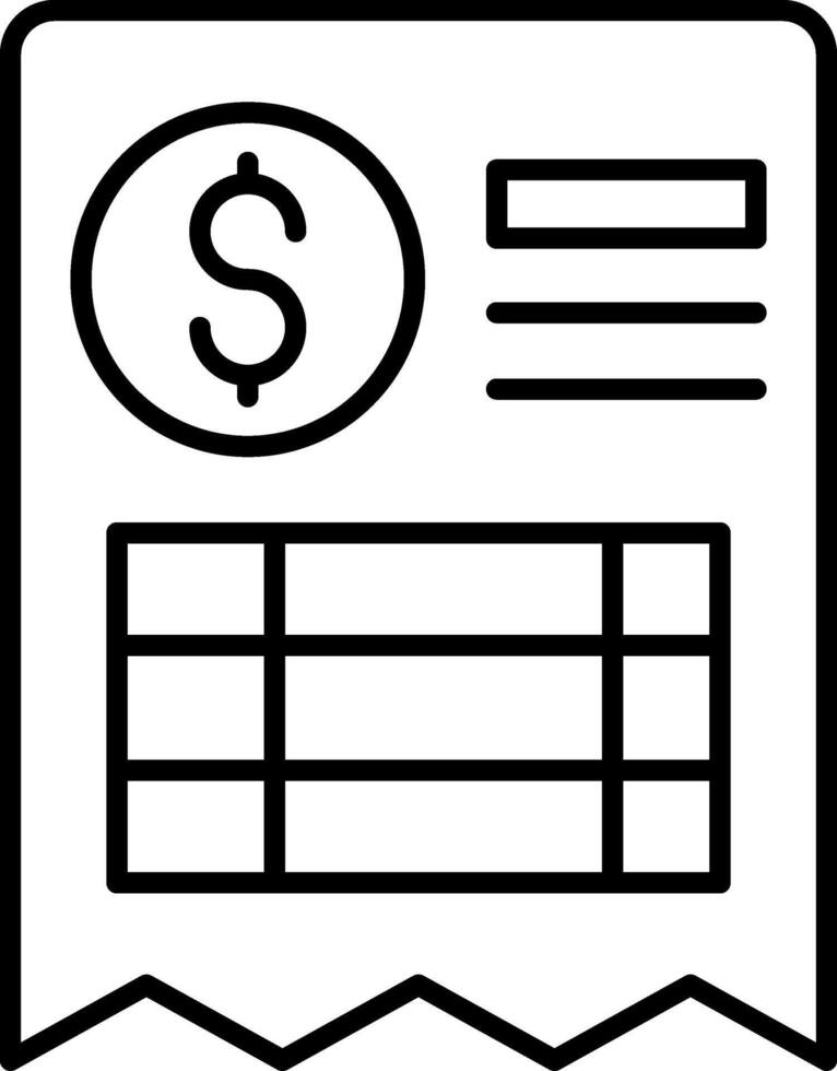 Bill Icon Design Symbol vector