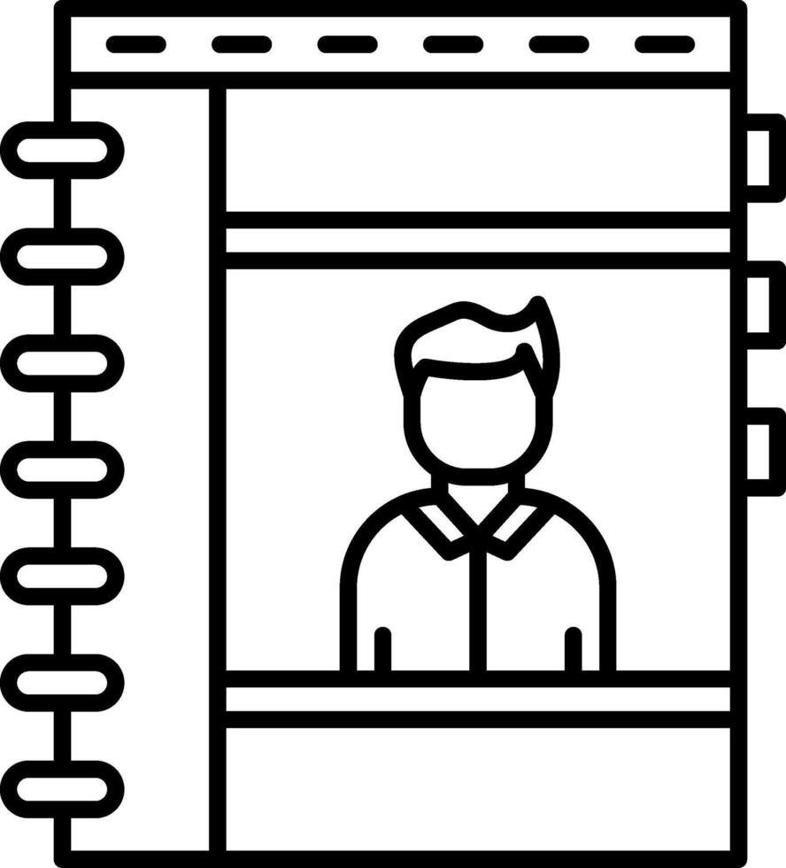 Contact Book Icon Design Symbol vector