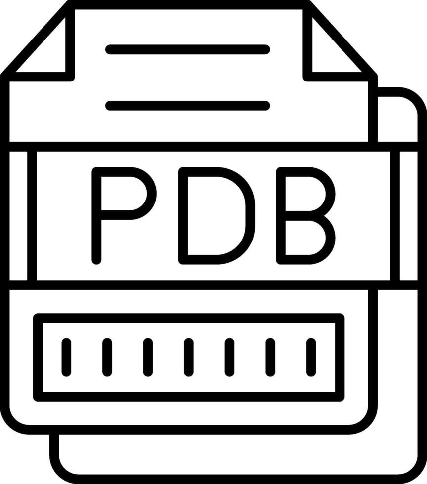 PDB Icon Design Symbol vector
