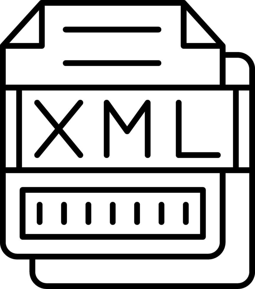 XML Icon Design Symbol vector