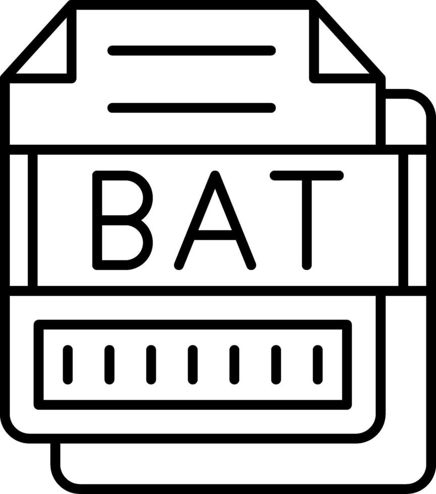 BAT Icon Design Symbol vector