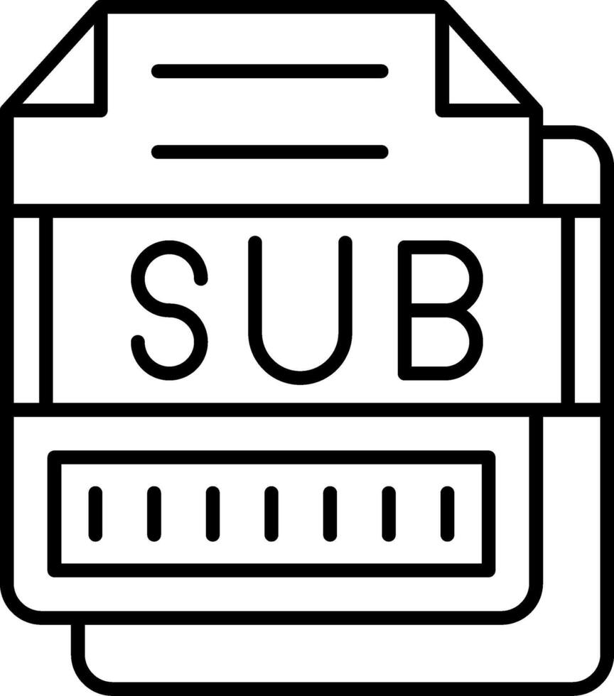 SUB Icon Design Symbol vector