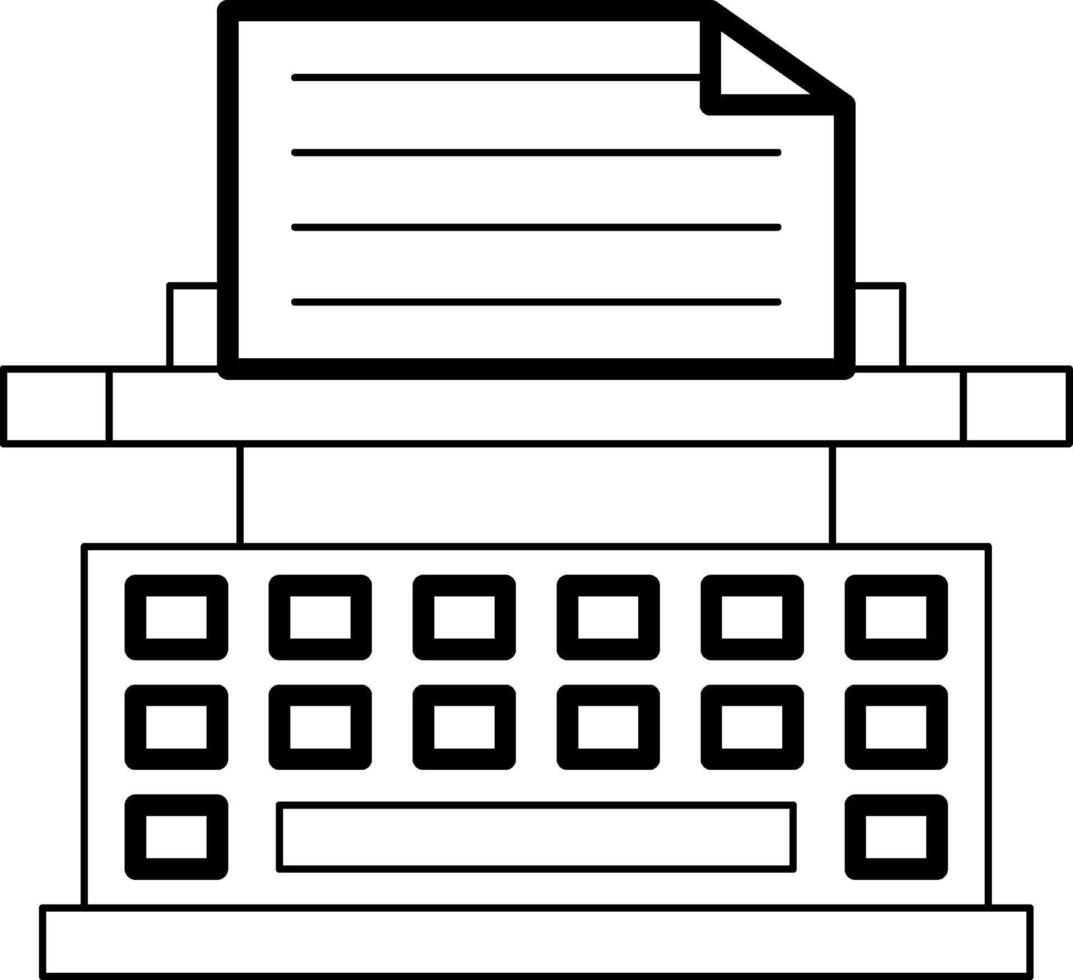 Typewriter Icon Design Symbol vector