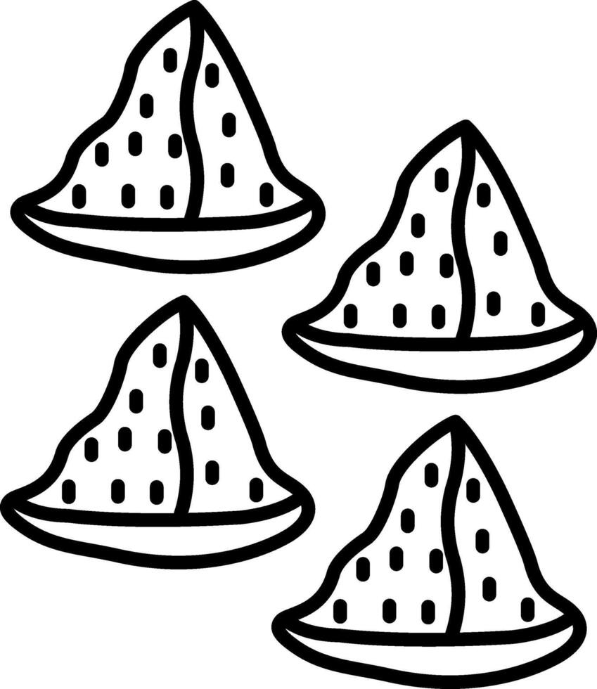 Samosa Icon Design Symbol vector