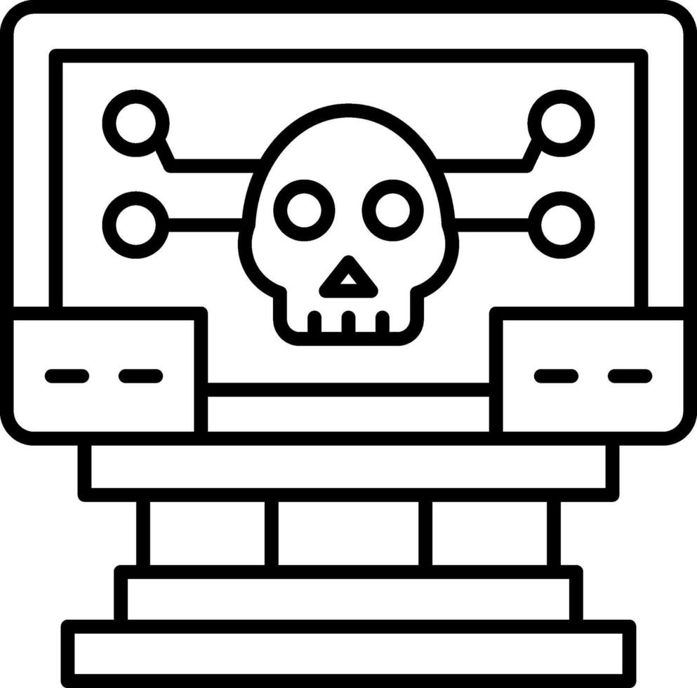 Cyber Attack Icon Design Symbol vector