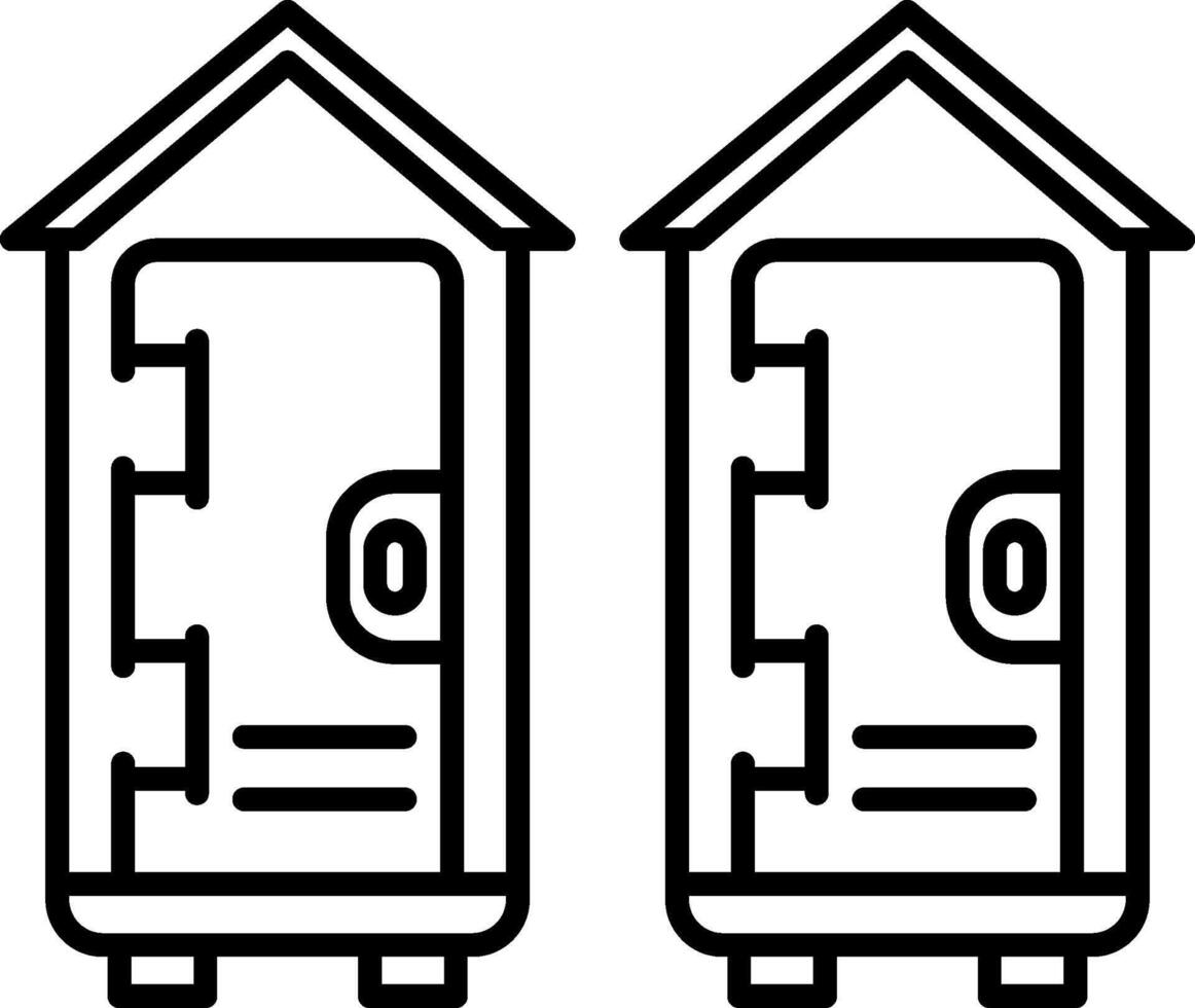 Portable Bathroom Icon Design Symbol vector