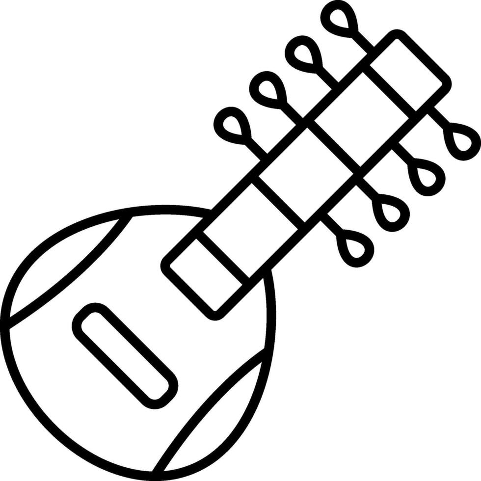 Sitar Icon Design Symbol vector
