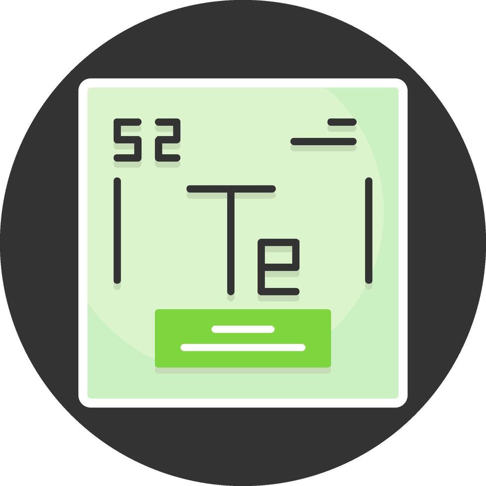 Tellurium Flat Grey Circle Style Icon vector