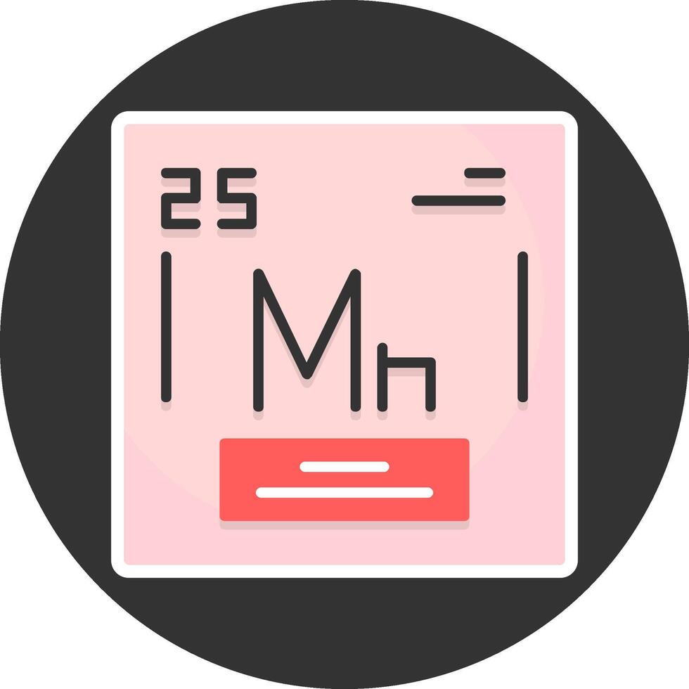 Manganese Flat Grey Circle Style Icon vector
