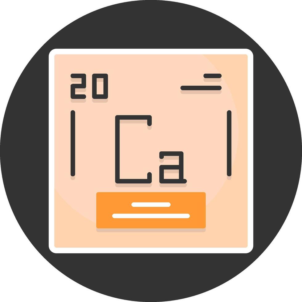 Calcium Flat Grey Circle Style Icon vector