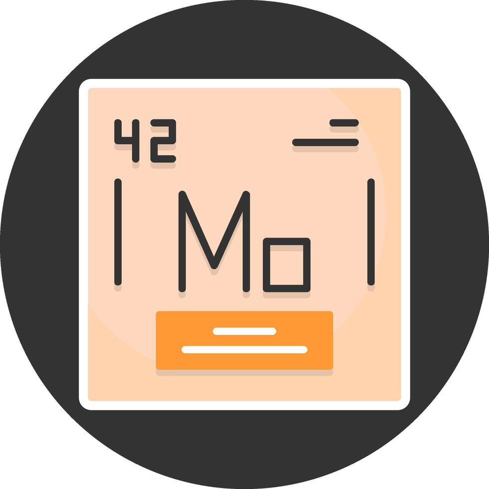 Molybdenum Flat Grey Circle Style Icon vector