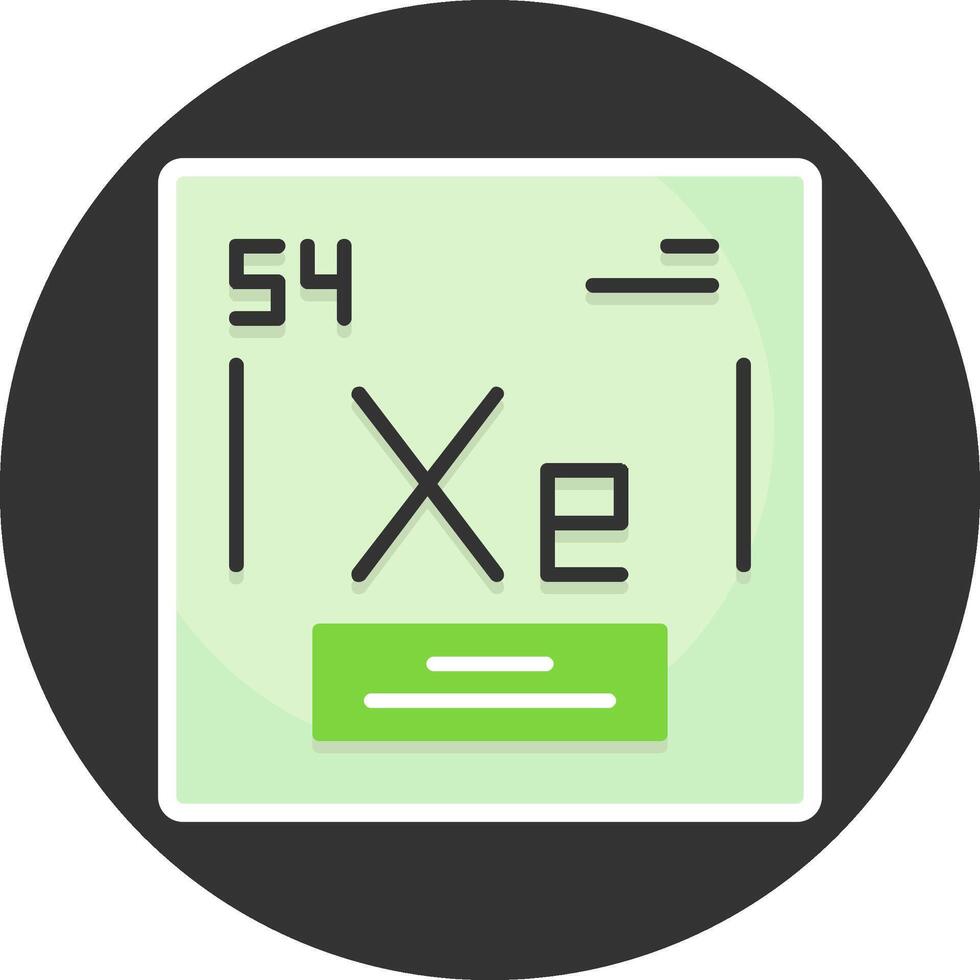 Xenon Flat Grey Circle Style Icon vector